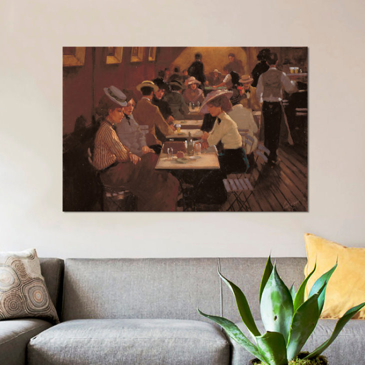 « old bar scene », impression sur toile, H 8 po x l 12 po x P 0,75 po