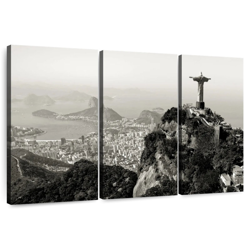 Senne Rio de Janeiro en monochrome, H 36 po x l 57 po