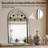 Minuette Glass Tile Edge Arched Mirror Bathroom Vanity Mirror | Stainless Steel Frame-336933583-336933582