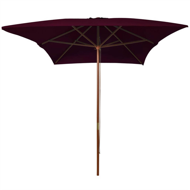 Aydin 200cm X 300cm Rectangular Market Parasol, Red