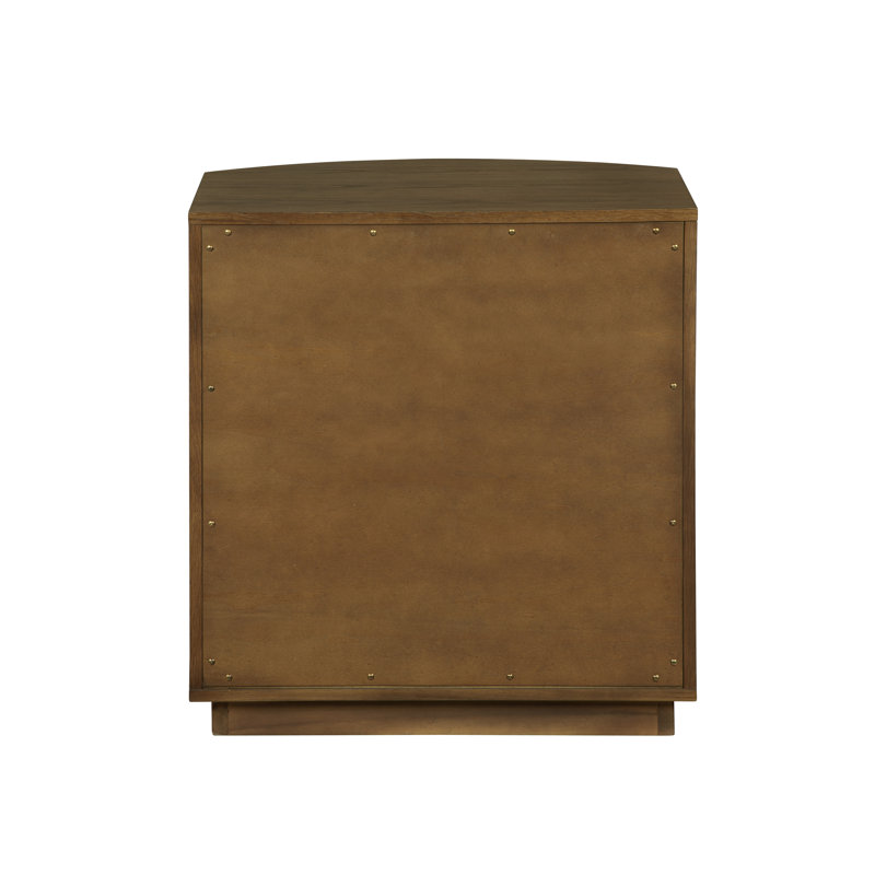 Chantel 3 Drawer Nightstand White, Brown