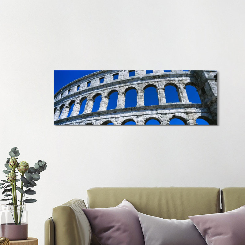 Roman Amphitheater, Pula, Croatia by Panoramic Images - Wrapped Canvas Panoramic Print, 121.92 cm H x 40.64 cm W x 1.91 cm D