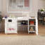 Armoire polyvalente pliante polyvalente pour table de couture avec roulettes verrouillables, tablettes de rangement et armoire