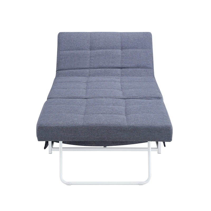 Lit pliant haute éponge avec bureau ajustable - gris pour utilisation en métal