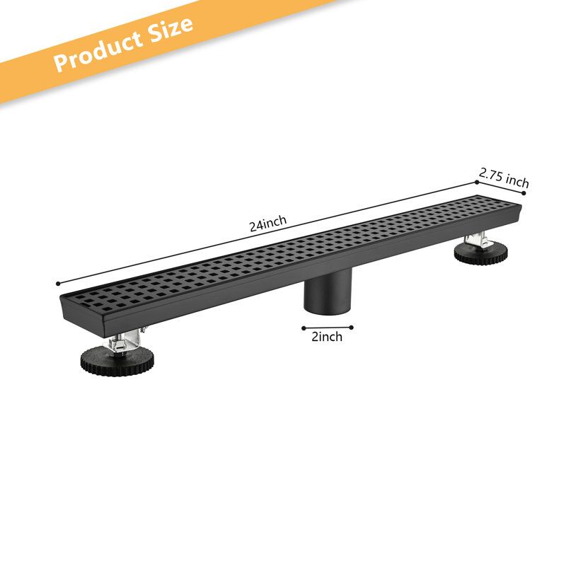 24'' W Linear Grid, Matte Black