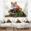 La tapisserie d'illustration de renard intelligent Animal-28484931