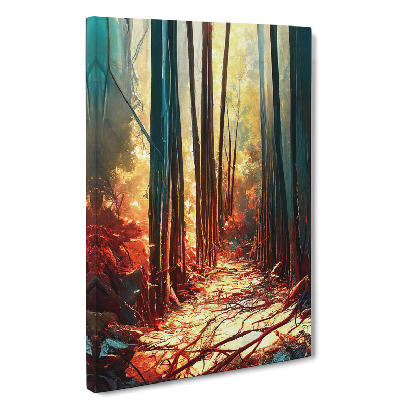 Painted Forest No.1 Abstract - Wrapped Canvas Painting, 50cm H x 35cm W x 3cm D
