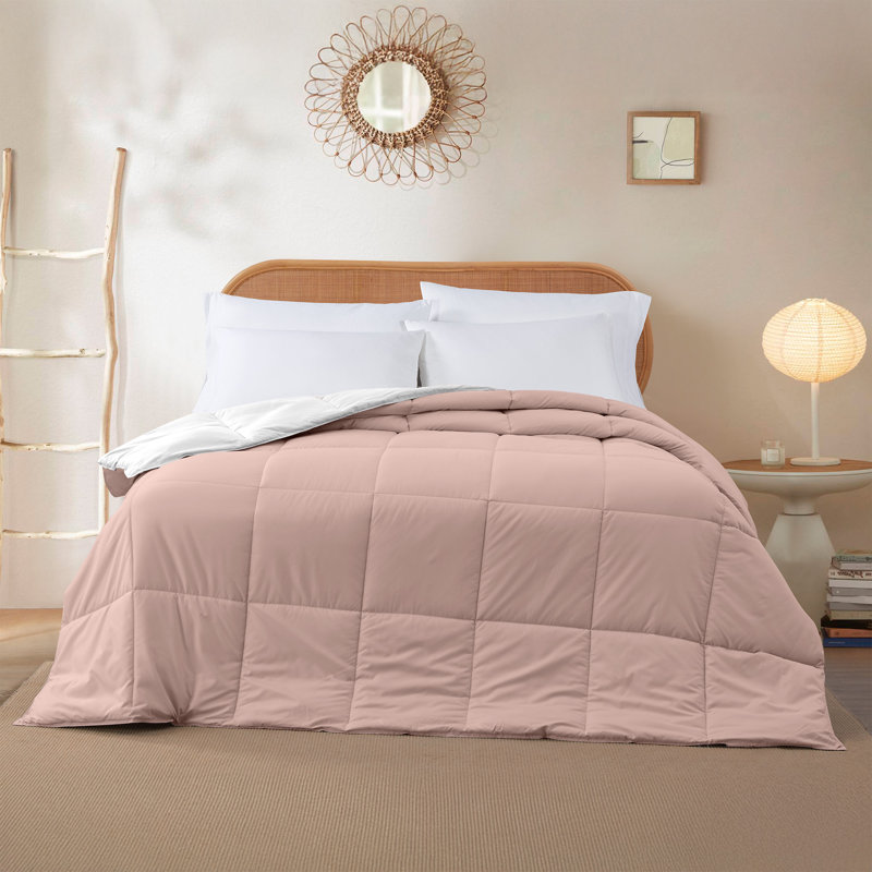 Genoa Reversible Comforter, Blush/White, Cal King Comforter