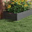 Lit de jardin surélevé en bois avec 2 jardinières, doublure en tissu