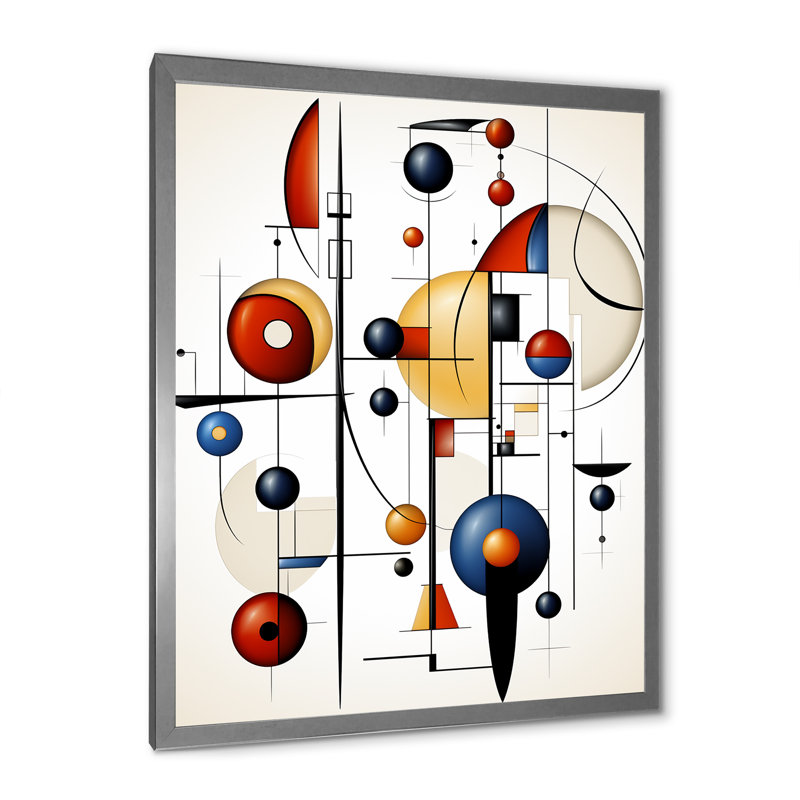 Mystery Source codes Minimal Geometric - Modern, impression sur toile géométrique moderne, Cadre simple argenté