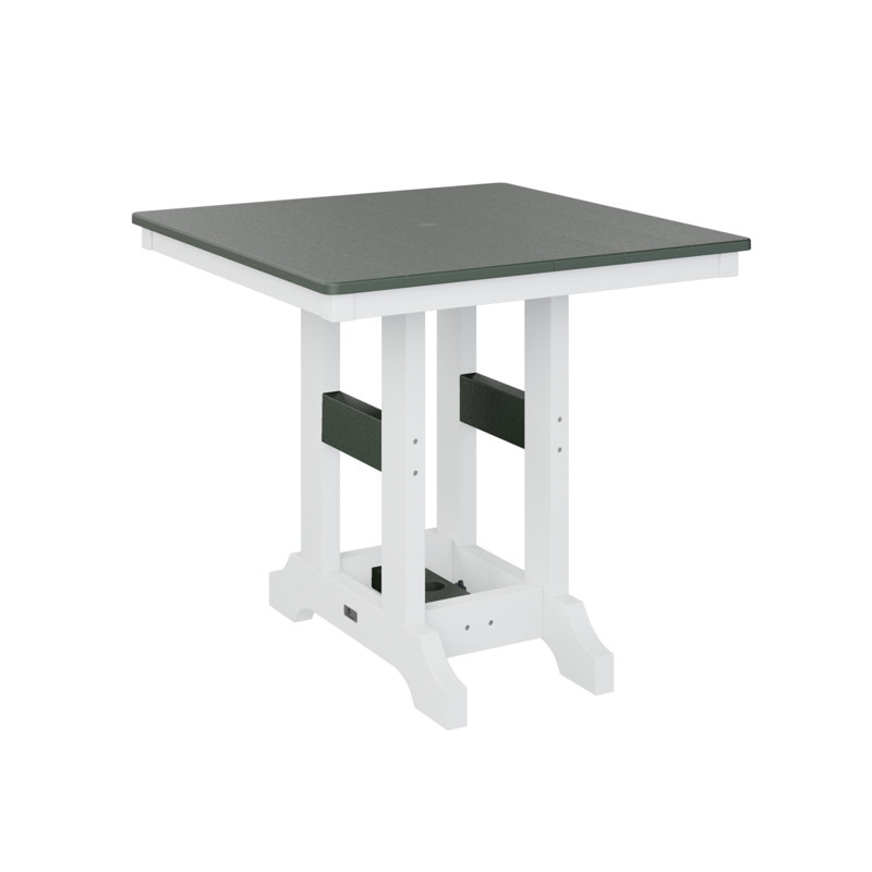 Table de salle à manger à hauteur de comptoir 33 po Berlin, Bois flottant gris, H 35,5 po x l 33 po x P 33 po