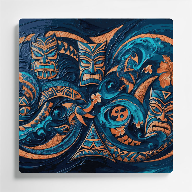 Art mural gris hawaïen, H 32 po x l 32 po