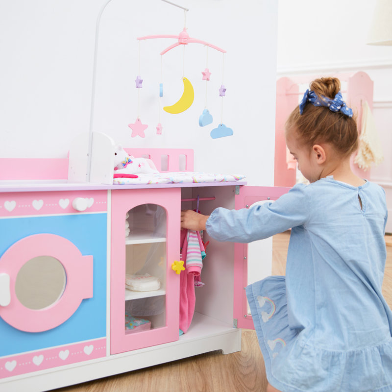 Olivia's Little World Wooden Baby Doll 6-in-1 Changing Station