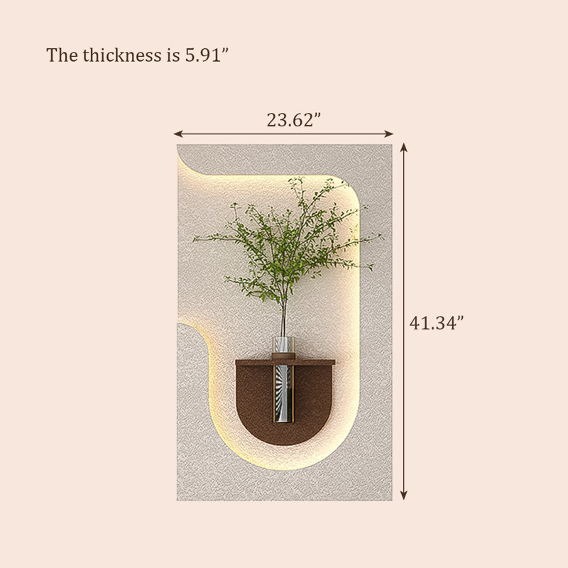 Contemporary Wall Decor with Remote LED Lights