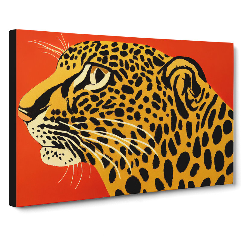 Artistic Leopard - Wrapped Canvas Print, 35cm H x 50cm W x 3cm D