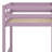 High Wood Loft Bed, With Safety Guardrail, Built-In Desk, Ladder-1386632893