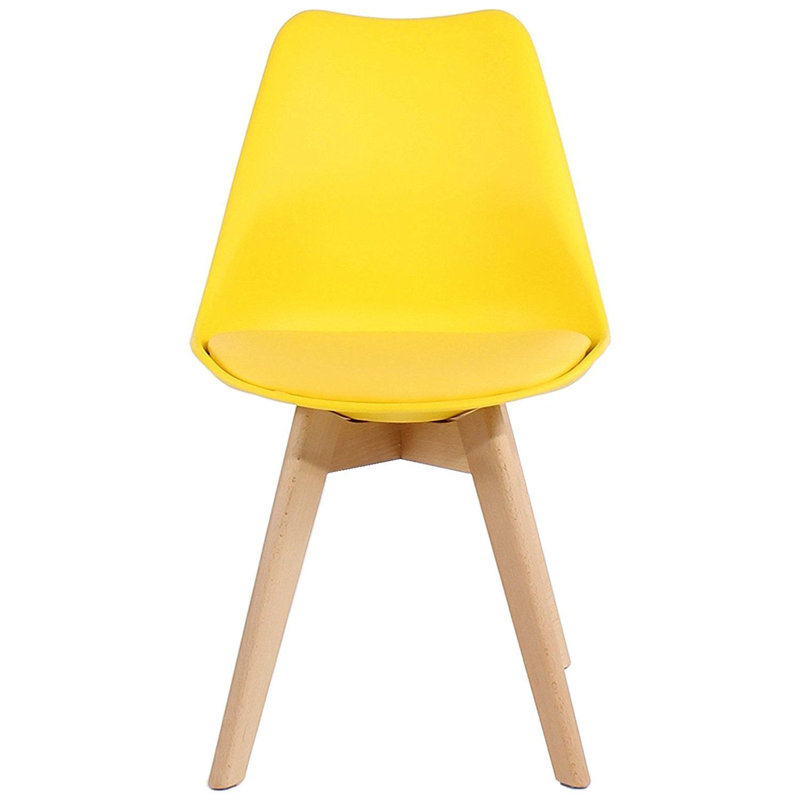 Ainoras 45cm H Upholstered Side Chair in Grey, Yellow