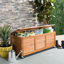 Boîte de rangement en bois massif avec roulettes 50 gallons Eucalyptus-21867682