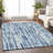 Premium Machine Washable Tweedy Blue Rug-2101784396