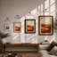 Layered Hills at Rest Minimalist - Framed Print-1762336696-1762336698