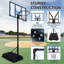 Panier de basketball | 4,74 à 10 pi réglable | Portable | Intérieur extérieur | Support de basketball | Plaisir en famille | Robuste | Facile à déplacer