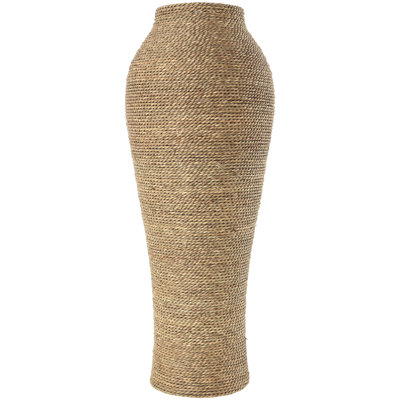 Neta Handcrafted Earthenware Jar with Seagrass Wrap