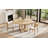 47 Inch Round Dining Table for 4-6 People, Round Kitchen Table with Sturdy Cross-Shaped Base & Adjustable Foot Pads, Circle Dining Table for Kitchen, Dining Room(Table Only), Natural-118571327