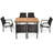6 - Person Acacia Wicker Patio Dining Set with Rectangular Table