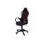 Chaise de bureau, jeux, hauteur réglable, pivotant, ergonomique, accoudoirs, bureau d'ordinateur, travail, tissu noir et rouge, métal noir, contemporain, moderne