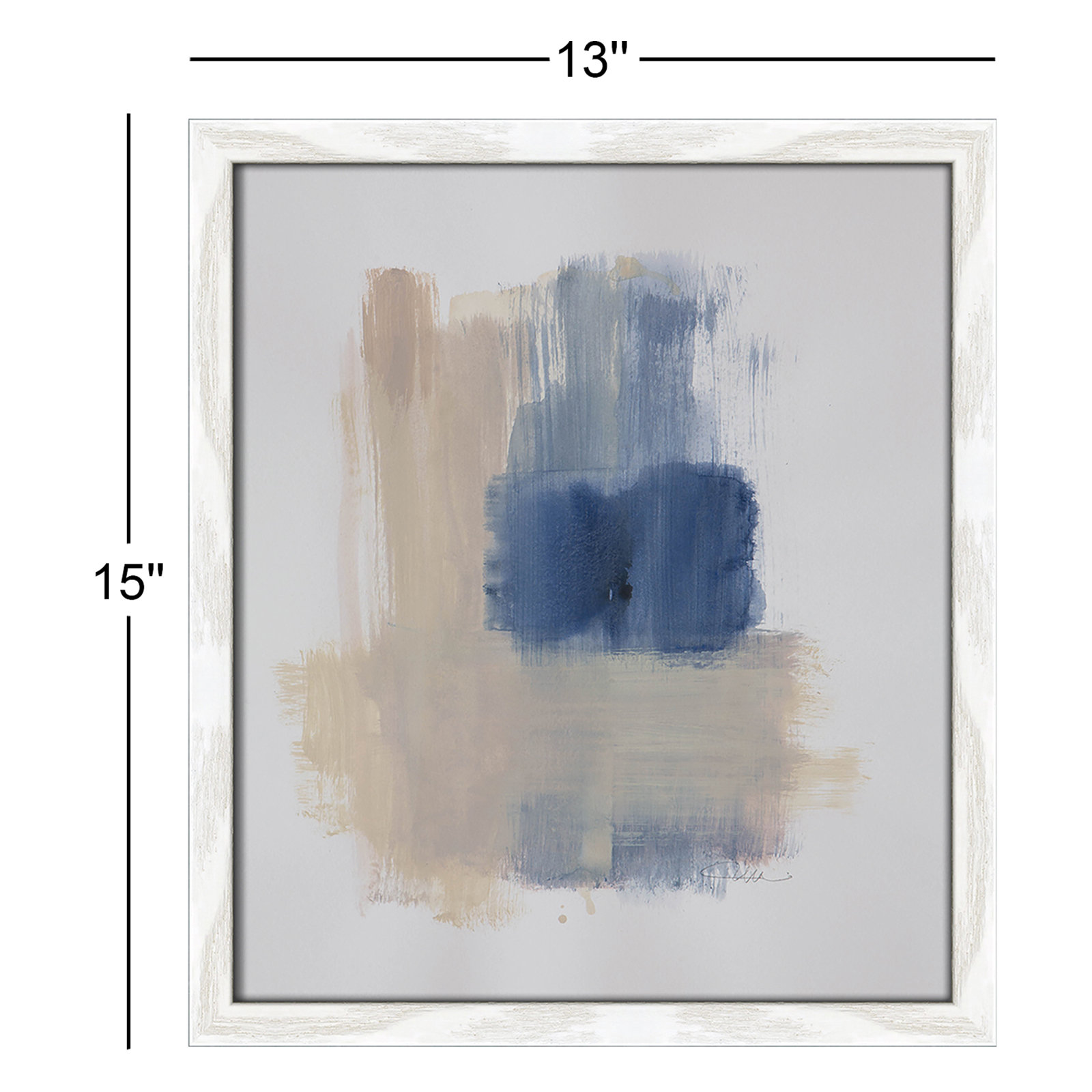 Macathurn "Powder Room Wash III" Print, 15" H x 13" W x 1.25" D, White Slim Unmatted Picture Framed