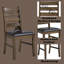 Brown Synthetic Leather & Walnut Side Chair (Set Of 2)