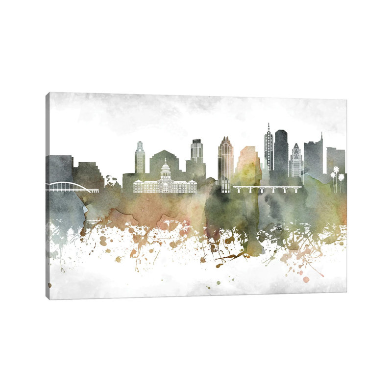 Austin Skyline by WallDecorAddict - Wrapped Canvas Print, 101.6 cm H x 66.04 cm W