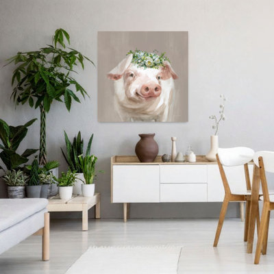 Art floral fantaisiste taupe Barnyard Whimsy III