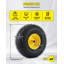 Paquet de 2 pneus de tondeuses solides 15 pi 6 po- 6 pi 6 pi 6 po à plat sans charge, avec charge avant de 500 lb avec roulements à billes de taille variable pour cadet Bad Boy, jaune-129162995