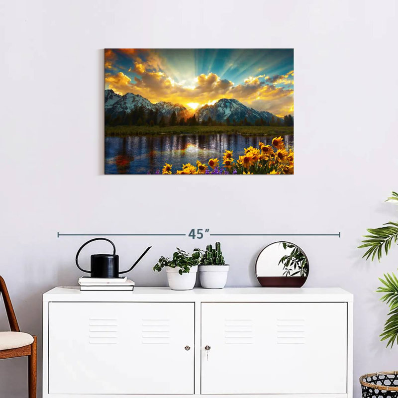 Grand Teton, reproduction sur toile, H 20 po x l 30 po x P 1,25 po