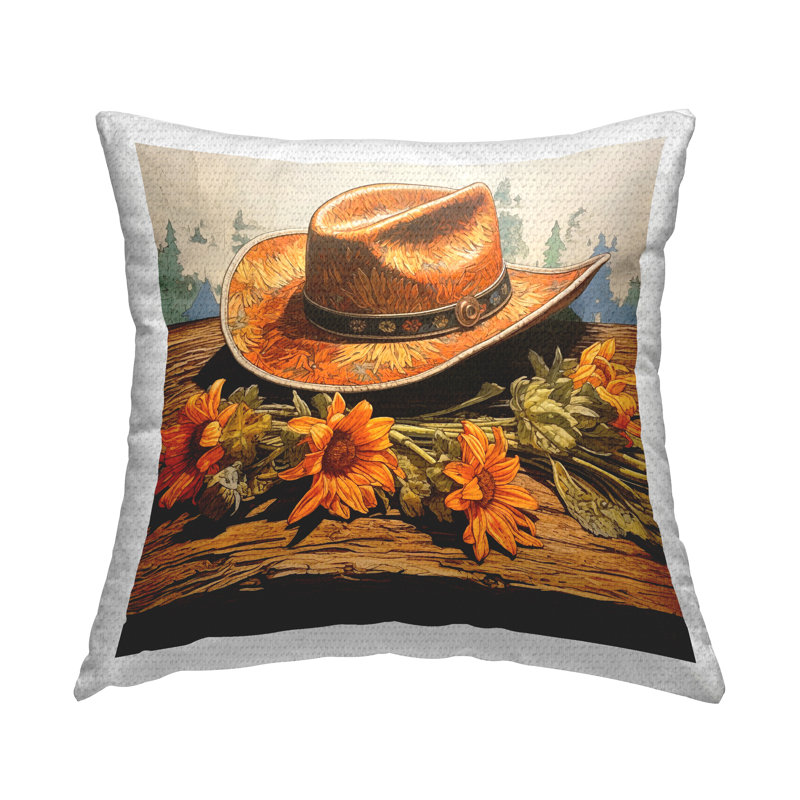 Floral Outdoor Throw Pillow
