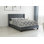 Lit double contemporain avec tête de lit capitonnée et pieds en plastique durables, parfait pour les chambres à coucher modernes