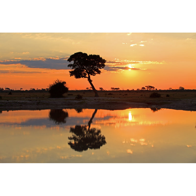 Coucher de soleil - Photographie sur toile tendue, H 8 po x l 12 po x P 1 po