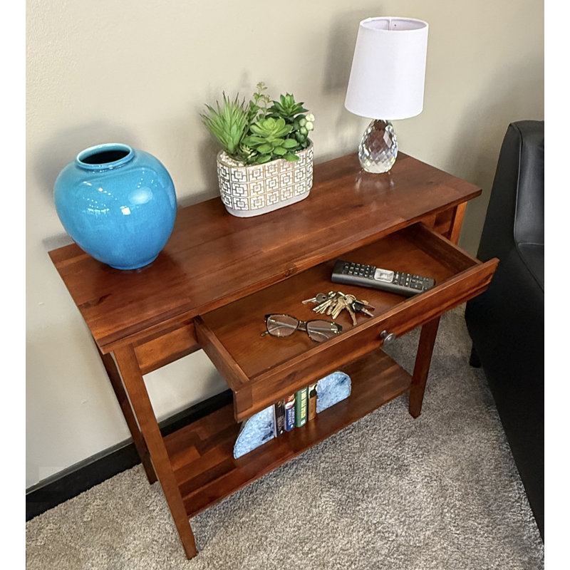 Hosteen 32'' Solid Wood Console Table, Mahogany