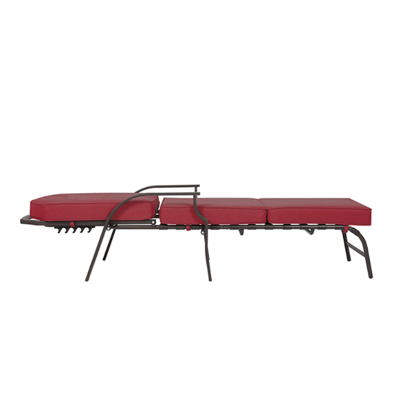 Méridienne Maya - Fauteuil inclinable pour l'extérieur, Rouge