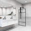 Essex 34" W x 74" H Fixed Framed Shower Screen with 3/8" Striped Fluted Glass-2095763352
