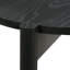 Table d'appoint ronde de style transitionnel avec tablette de rangement ouverte
