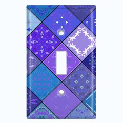 Patterned 1 - Gang Toggle Light Switch Standard Wall Plate