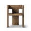 Fauteuil d'appoint sculpté en orme massif récupéré massif, brun moyen-foncé Heritage