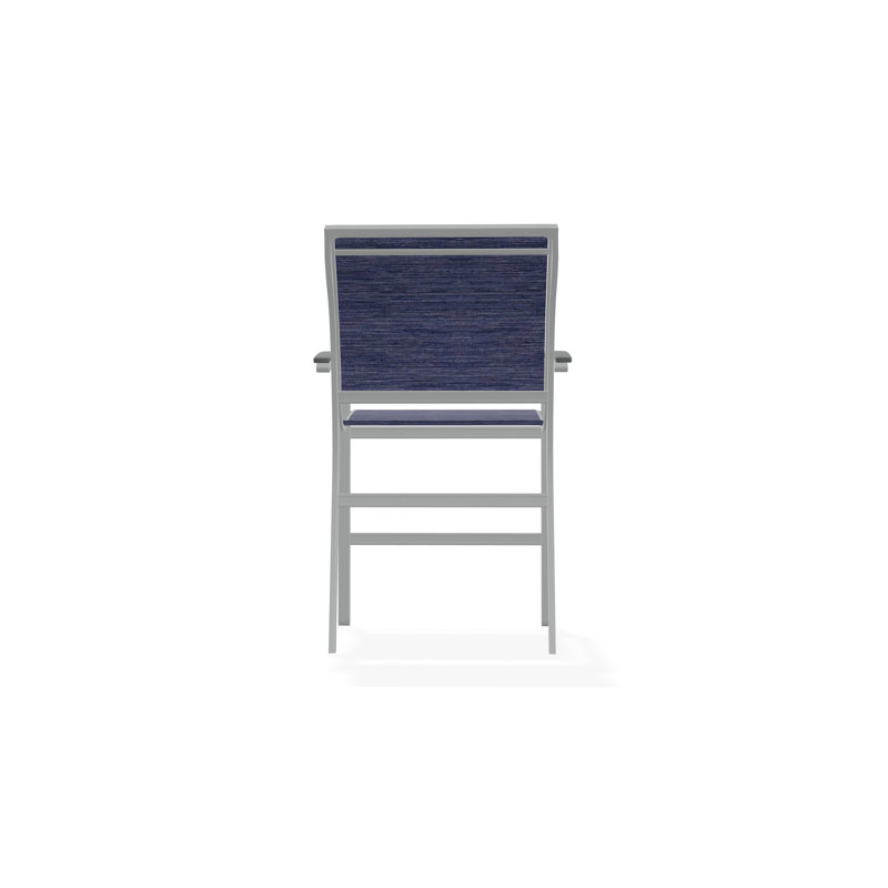 Chaise de café empilable en aluminium Bazza, Graphite, Indigo Collect