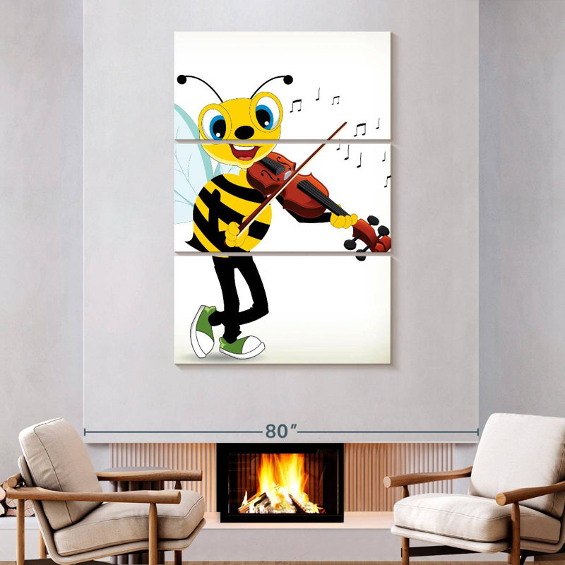 Bee Playing Violin, 74" H x 48" W