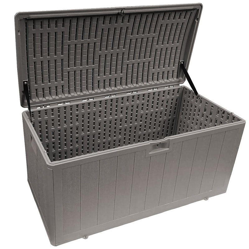 Boîte de rangement en plastique 105 gallons, Gris