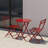 3 Piece Patio Bistro Set Of Foldable Round Table And Chairs-1251011177