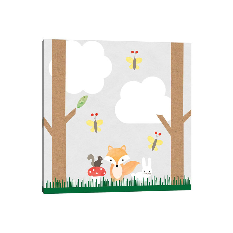 Woodland Animals II by Ann Kelle - Wrapped Canvas Gallery-Wrapped Canvas Giclée, 45.72 cm H x 45.72 cm W x 3.175 cm D