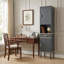 Armoire de rangement autoportante en lin pour salle de bain avec portes à fermeture en douceur et tiroir coulissant pratique pour la salle de bain